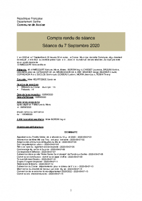 Compte-rendue du 07/09/2020