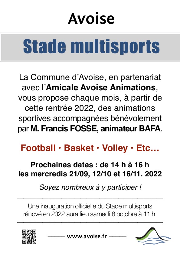 Stade multisports Stade multisports à Avoise