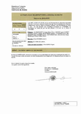 2025-031 AUTORISATION REGLEMENT REPAS