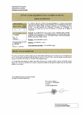 2025-038 VENTE ANCIENNE POSTE