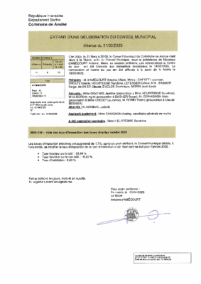 ED 2025-018 VOTE TAUX 2025