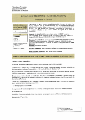 ED 2025-027 MODIFICATION TEMPS DE TRAVAIL
