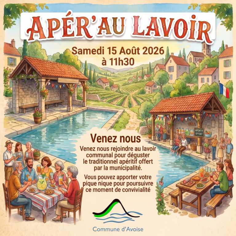 Affiche Apér’au lavoir 2026 carré